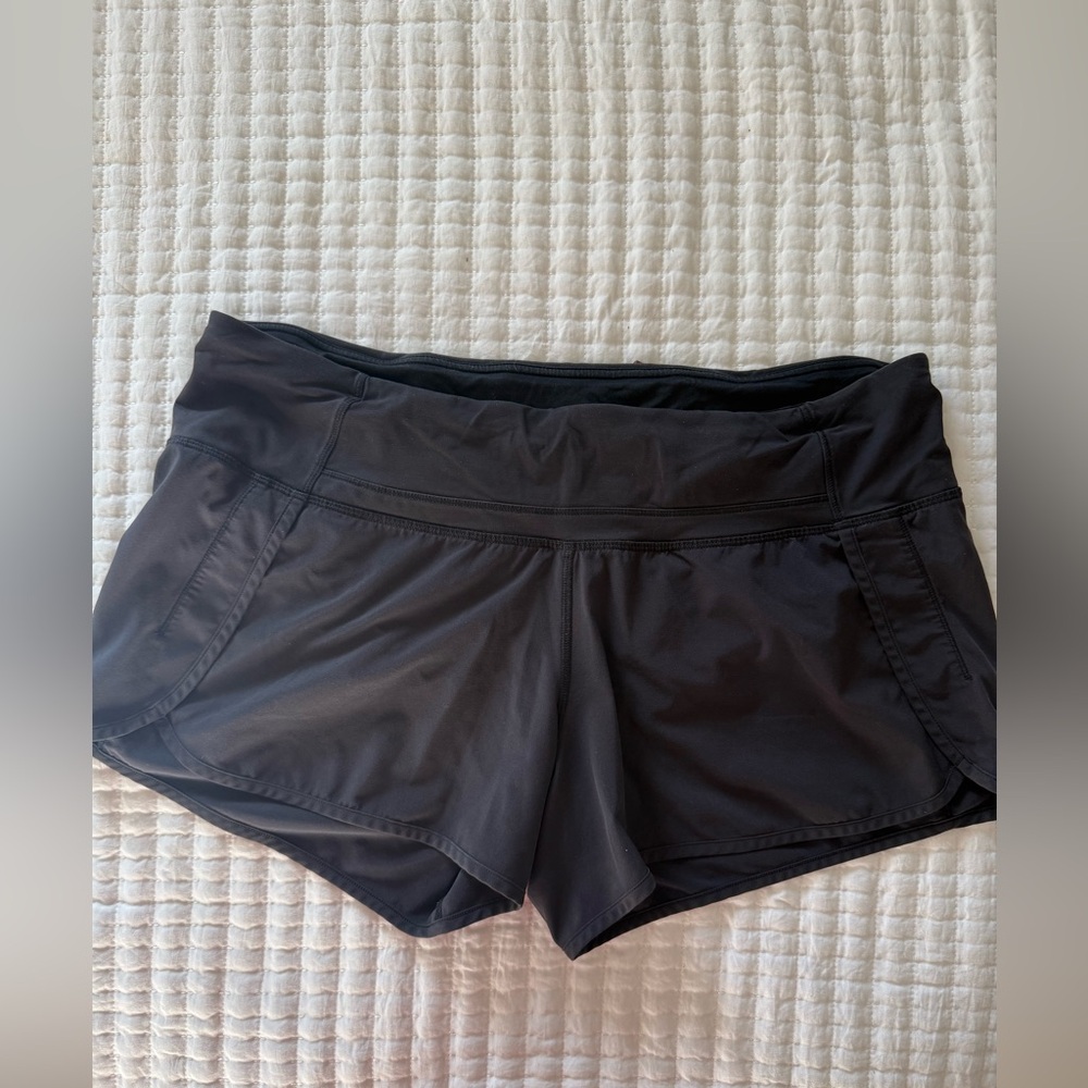 lululemon athletica Black Athletic Shorts with Side Pockets